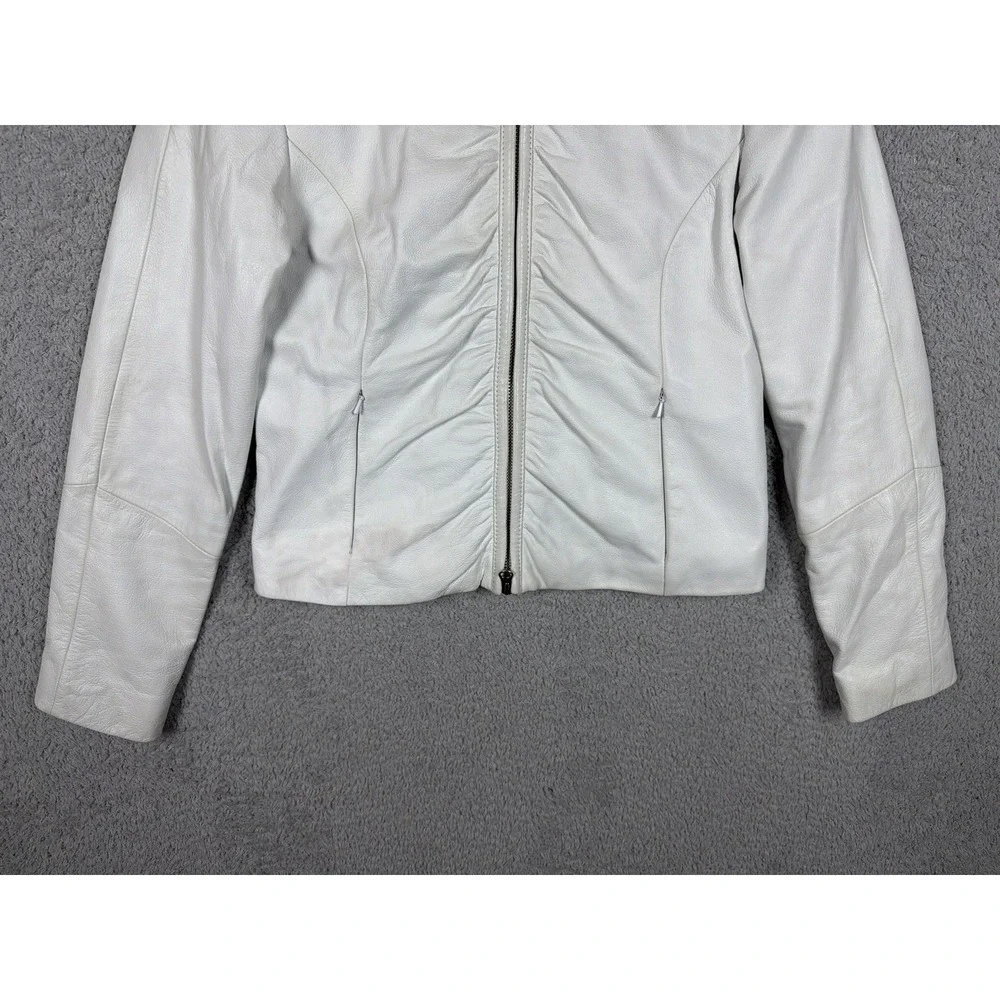 Vintage Y2K Wilsons Leather Maxima Cafe Racer Motorcycle Jacket Womens Size S - Picture 5 of 9